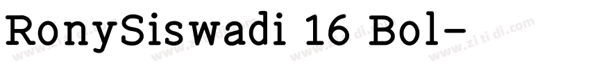 RonySiswadi 16 Bol字体转换